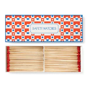 Safety Matches | Block Pattern Blue