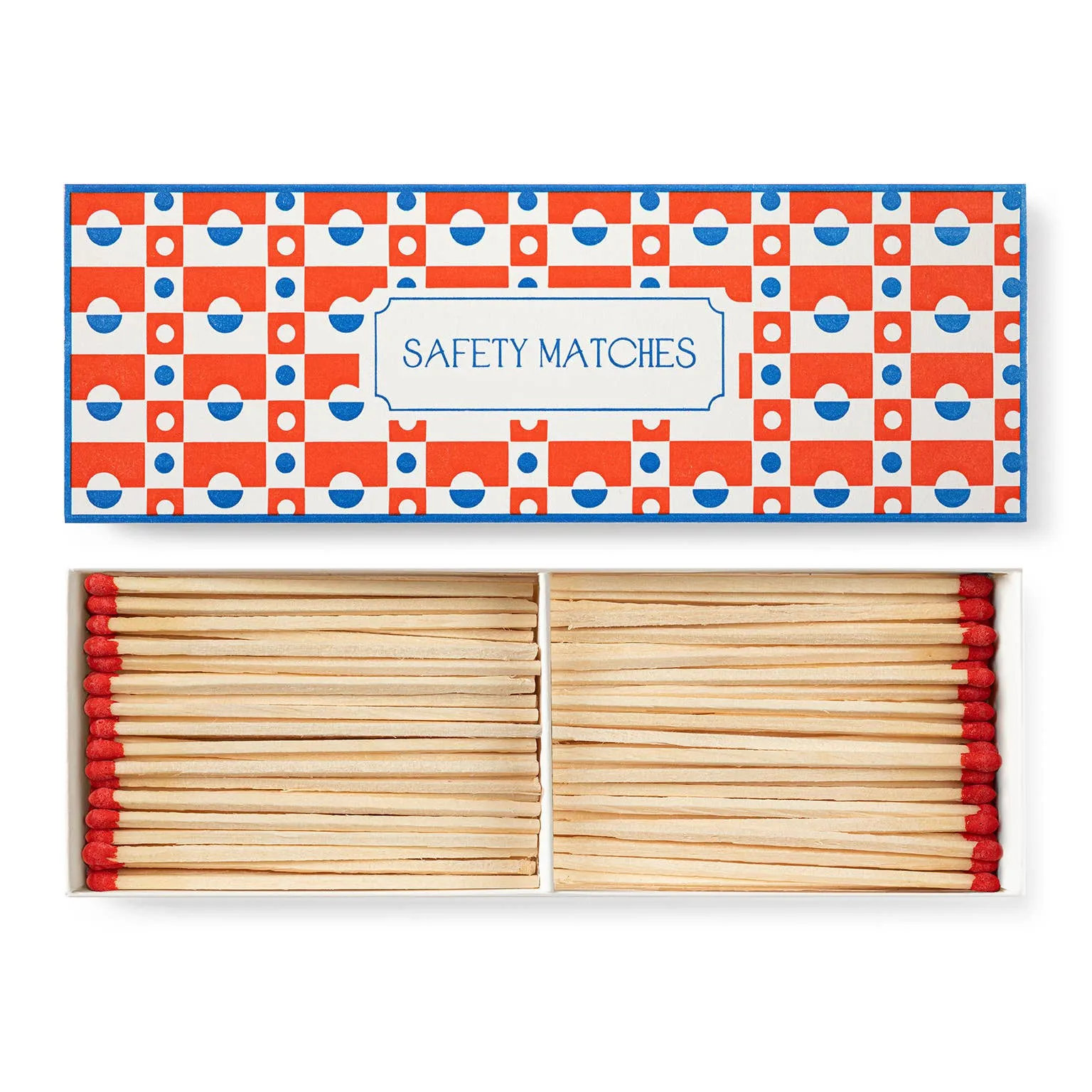 Safety Matches | Block Pattern Blue