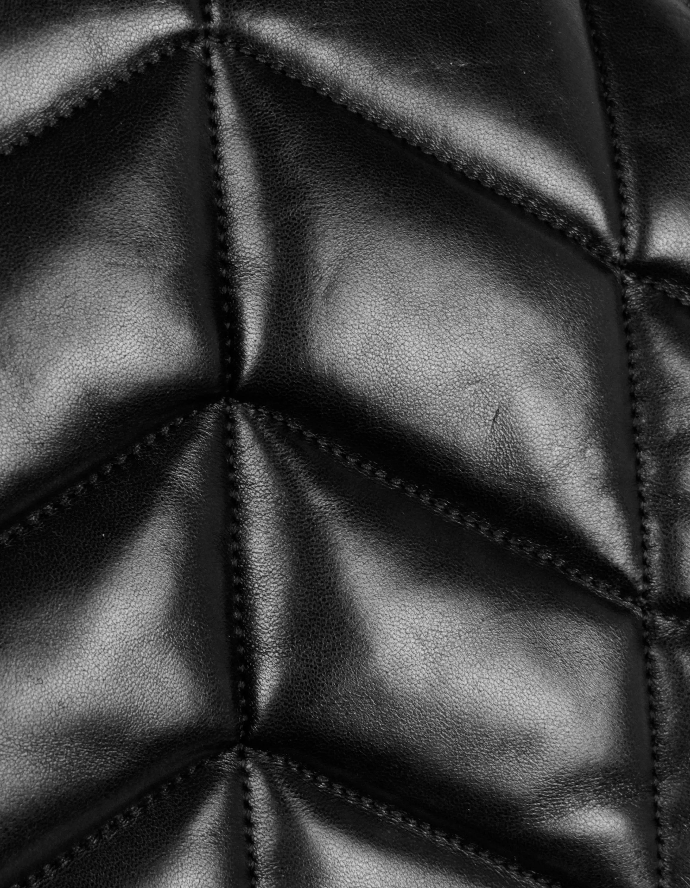 Saint Laurent Black on Black Leather Small Loulou Puffer Bag