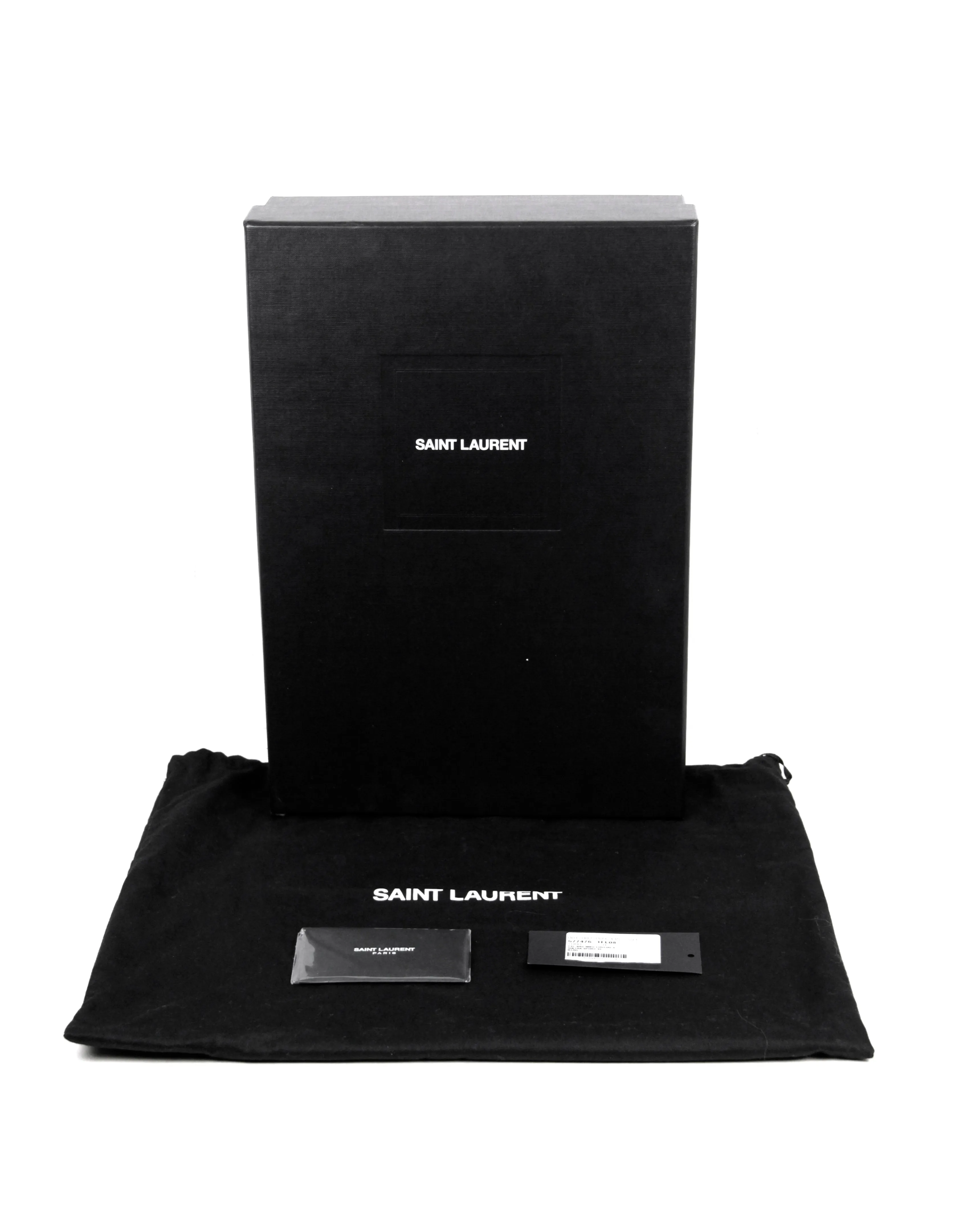 Saint Laurent Black on Black Leather Small Loulou Puffer Bag