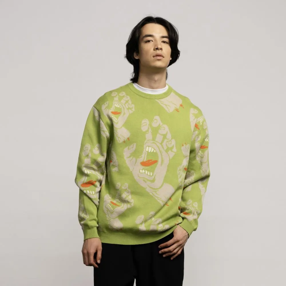 Santa Cruz Crew Hands All Over Knit Crew - Apple