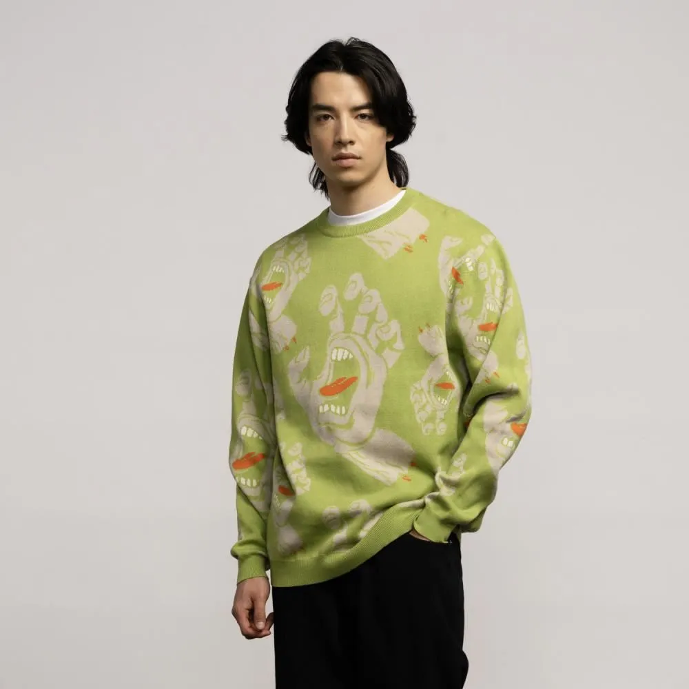Santa Cruz Crew Hands All Over Knit Crew - Apple