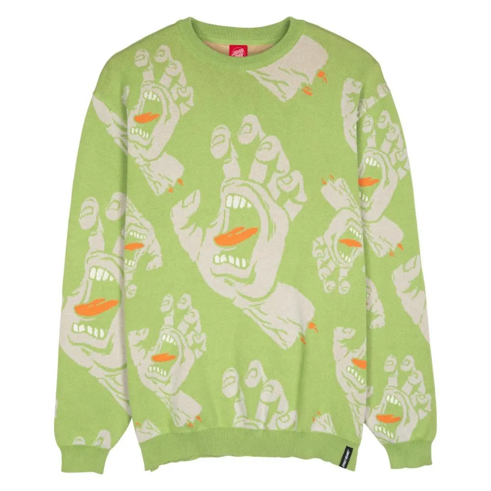 Santa Cruz Crew Hands All Over Knit Crew - Apple