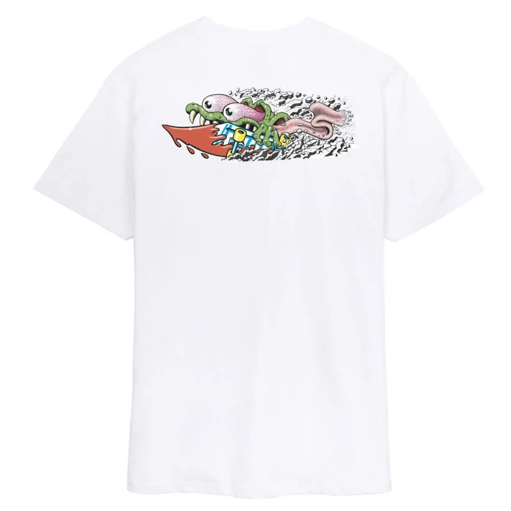 Santa Cruz T-Shirt Meek Concrete Slasher - White