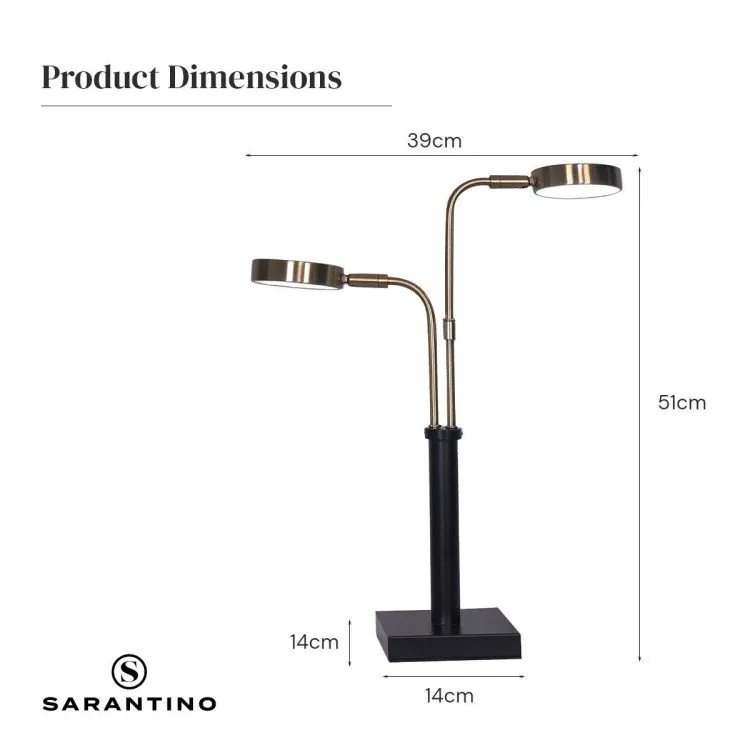 SARANTINO LED METAL TABLE LAMP