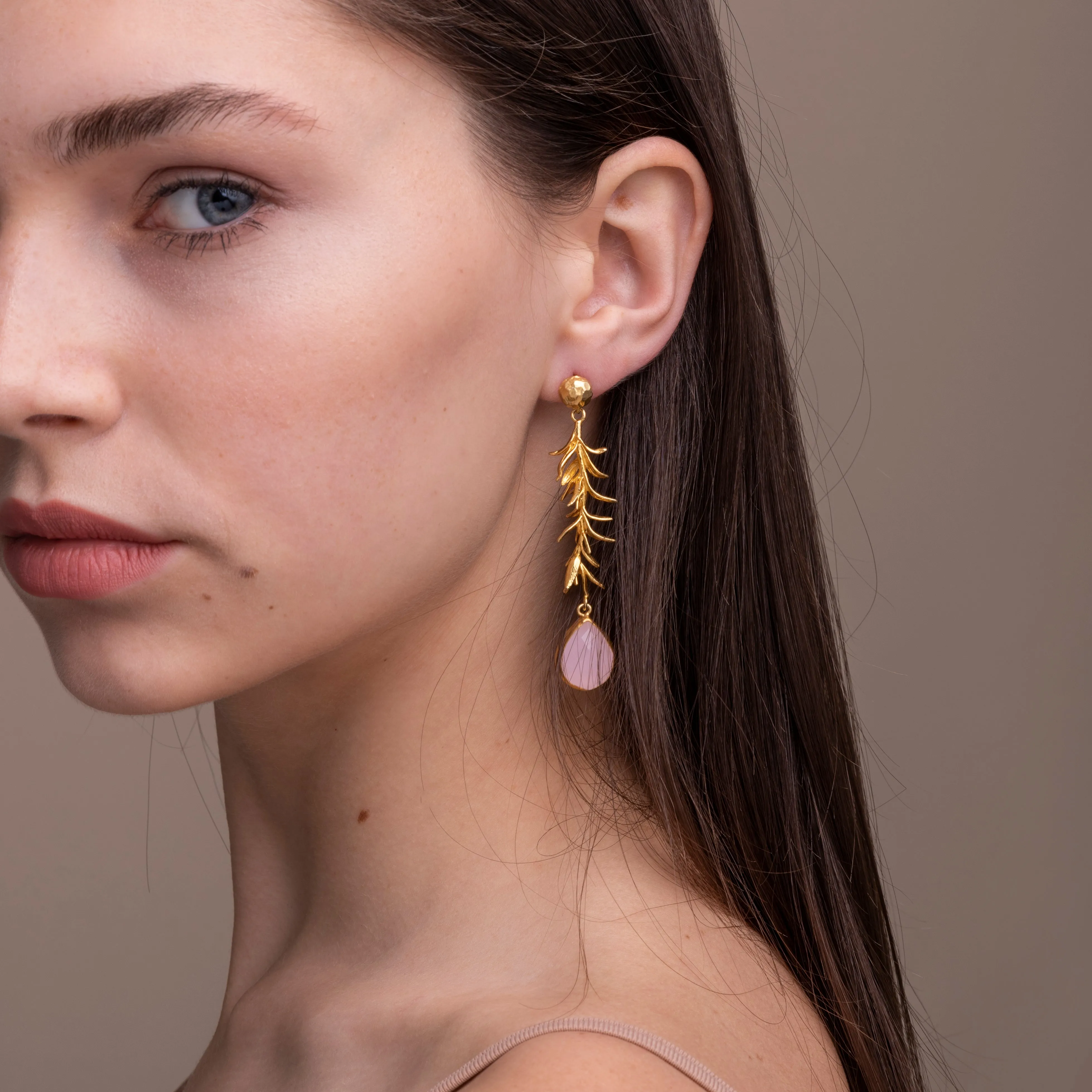 Seagrass Earrings- Rose