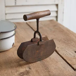 Set of 2 Rustic Metal Food Chopper Set