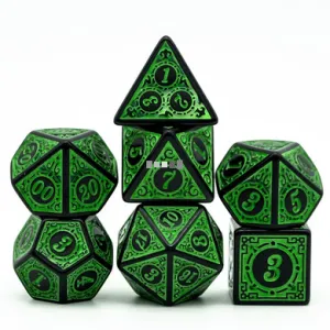 Shamrock Whispers - Window Lattice RPG Dice Set