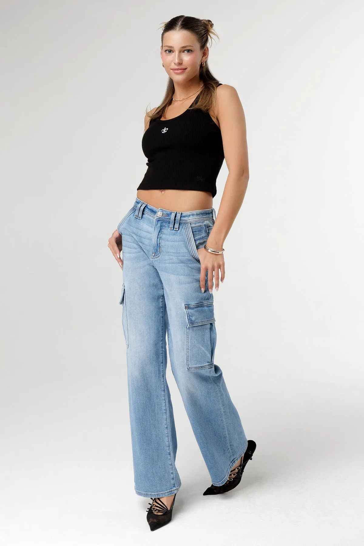 Sleek Denim Cargo