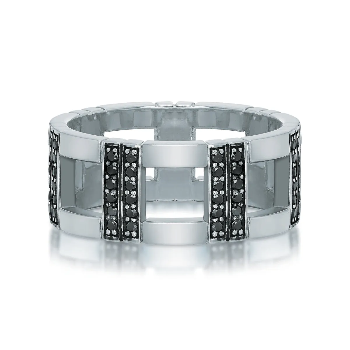Sloane Wide Black Diamond Eternity Band