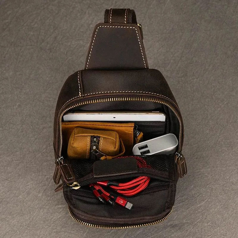 Small Crossbody Bags Genuine Leather Chest Bag Summer Outdoor Bag