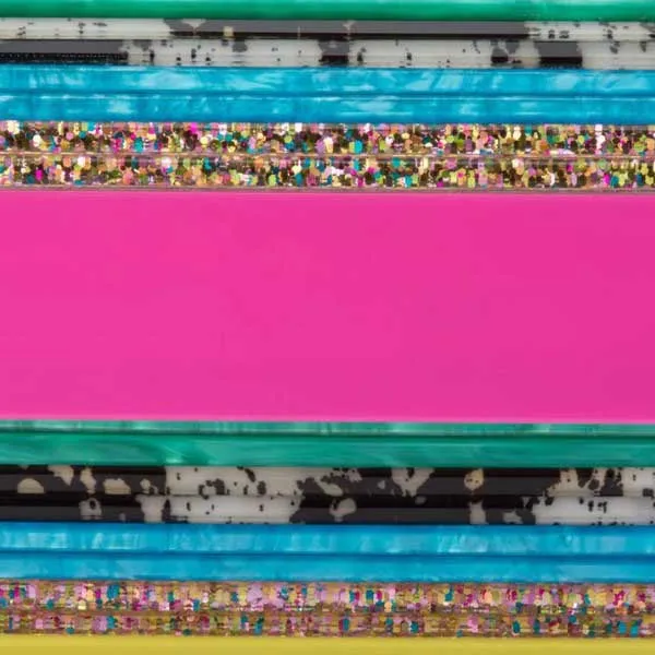 Stacer Acrylic Foldover Clutch - Rainbow