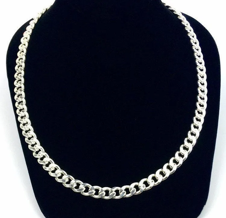 Striking 22” Sterling Silver Curb Chain, Sku: SM96LC-22