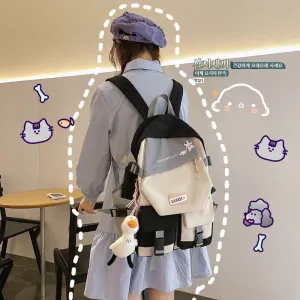 Summer Nylon Contrast Color Fashion Street Backpacks