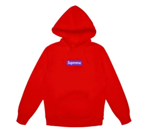 Supreme "Box Logo" Hoodie (FW17) Red/Purple (Worn)