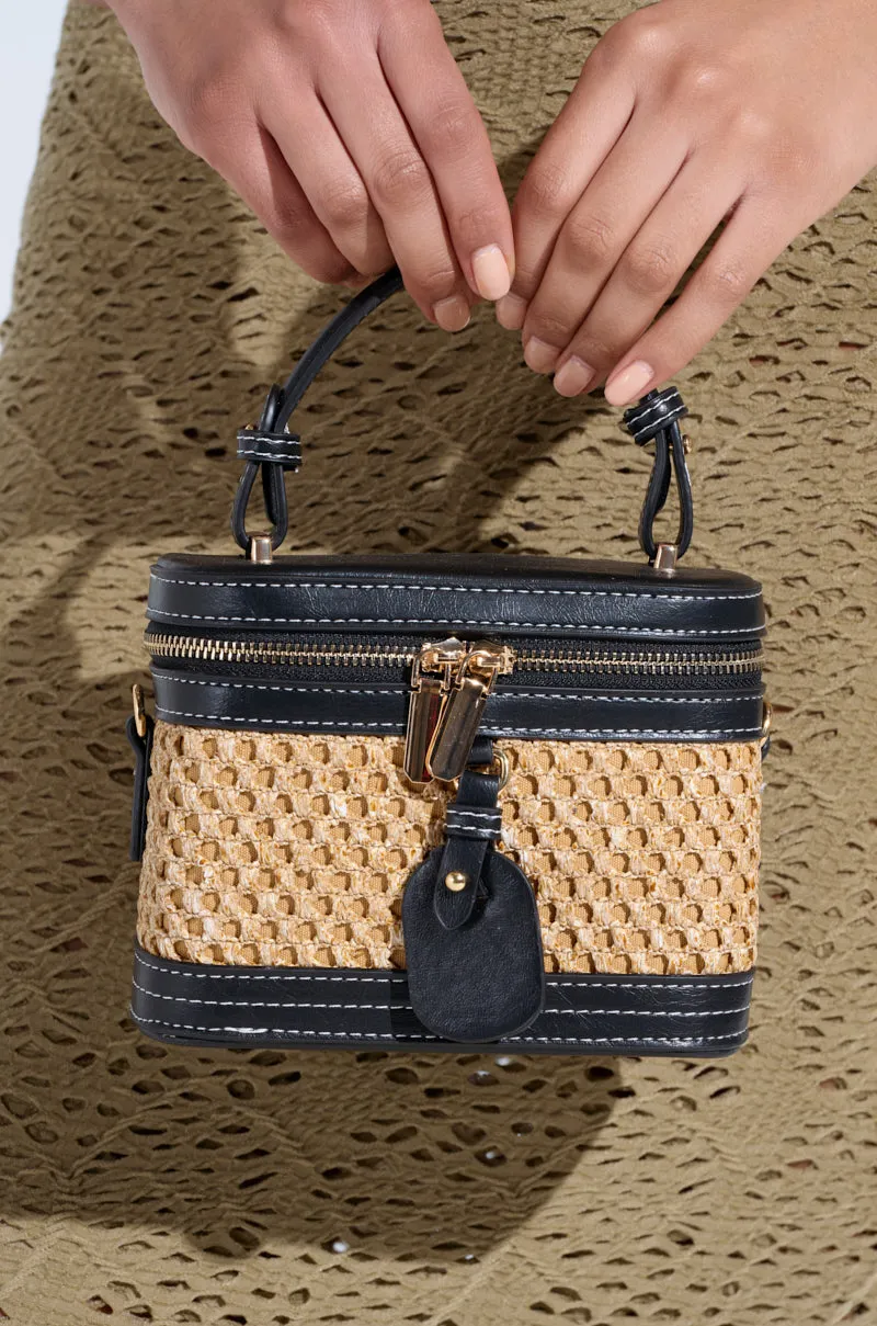 TAKE ME OUT WICKER PURSE