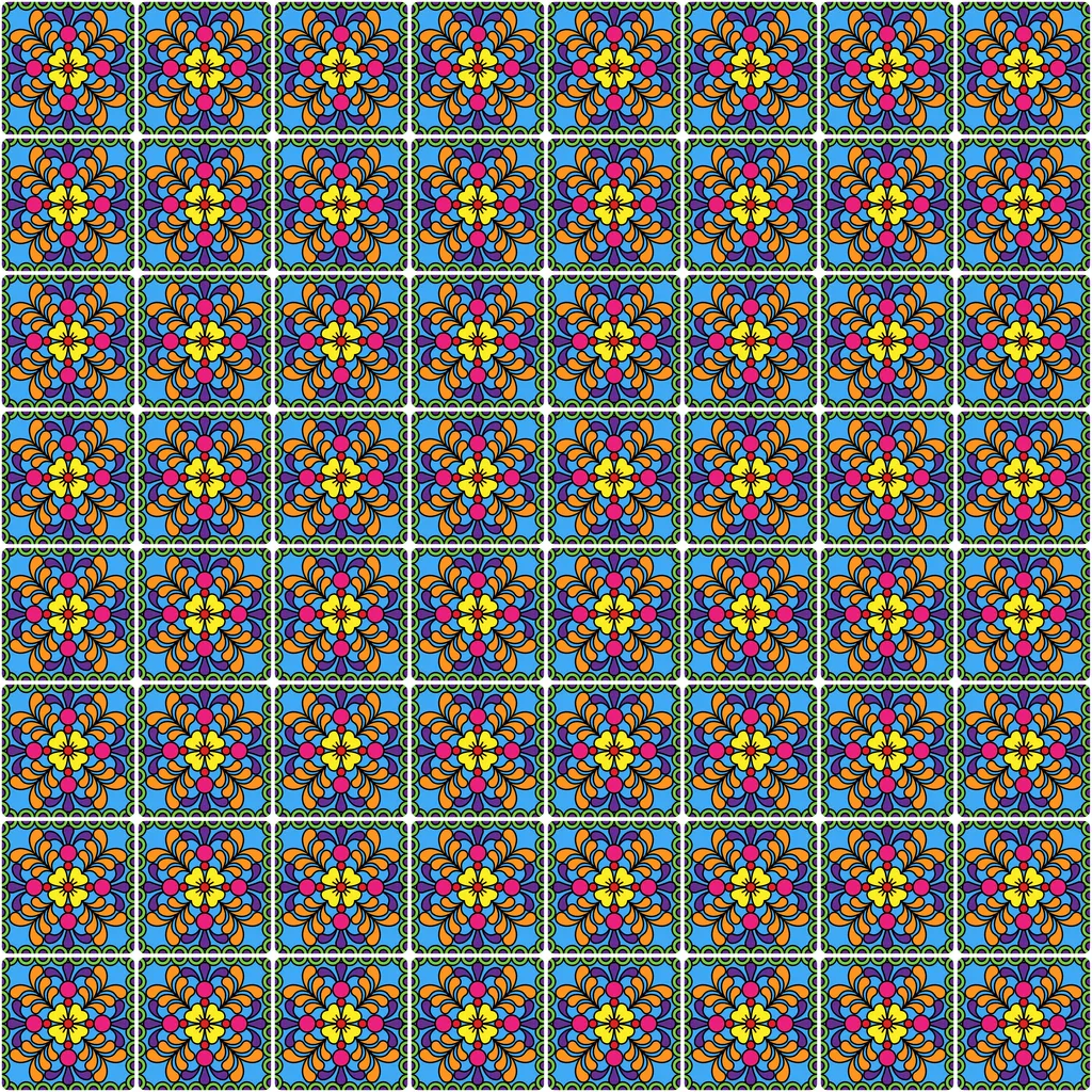 Talavera Pattern Heat Transfer Vinyl Sheet