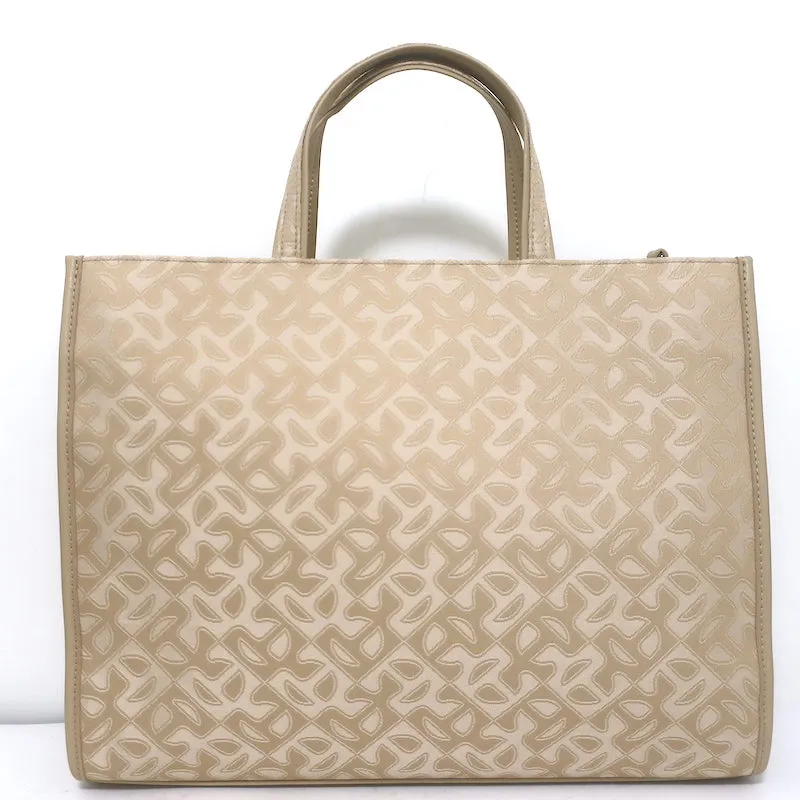 TELFAR Medium Jacquard Shopper Tote Beige Crossbody NEW