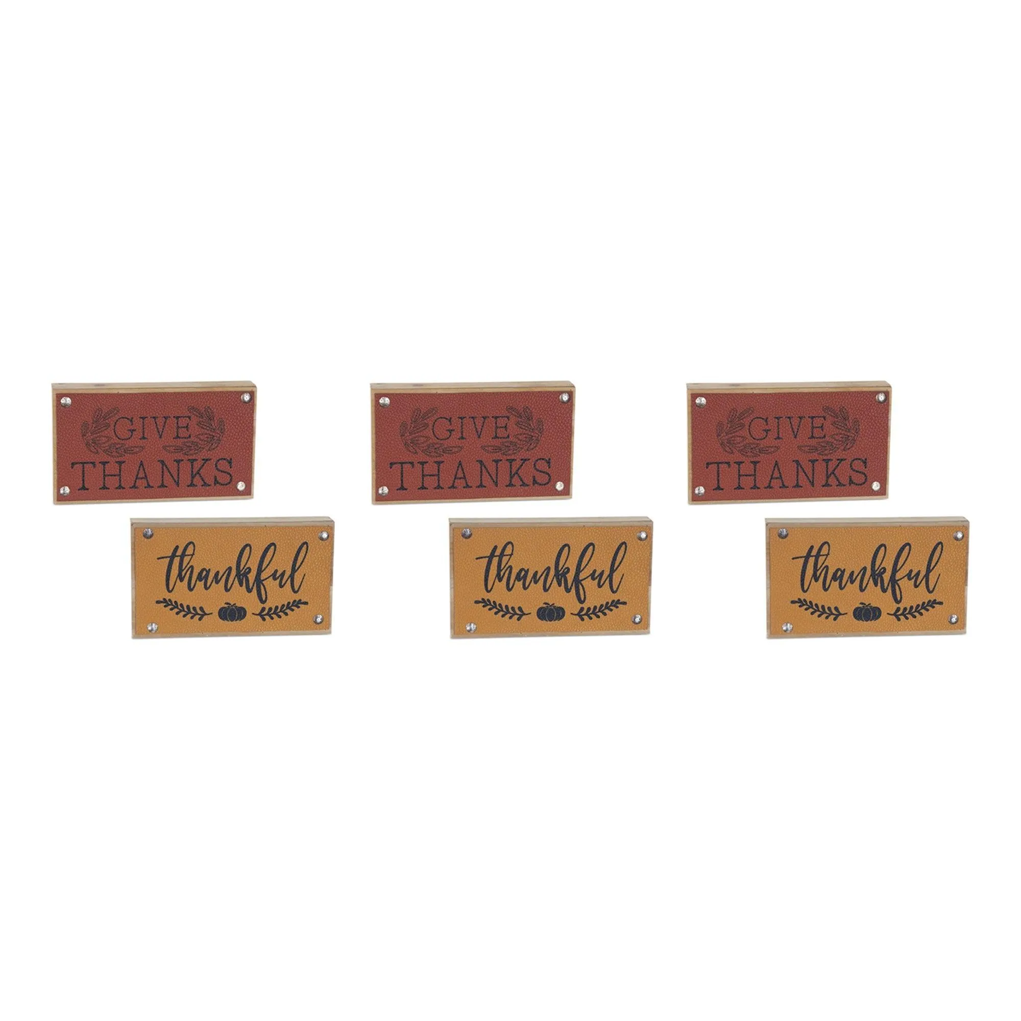 Thankful Harvest Sign (Set of 6)