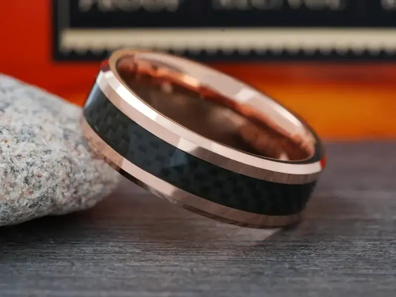 The Golden Rose | Rose Gold Ring for Him