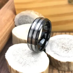 The Momentum | Men's Black and Silver Ring