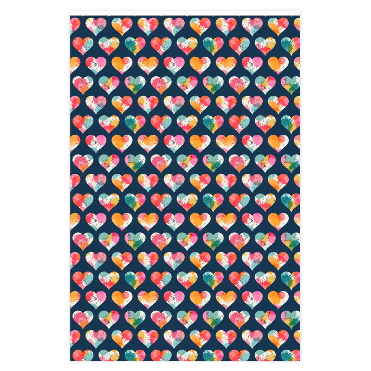 Tie Die Heart Wrapping Paper