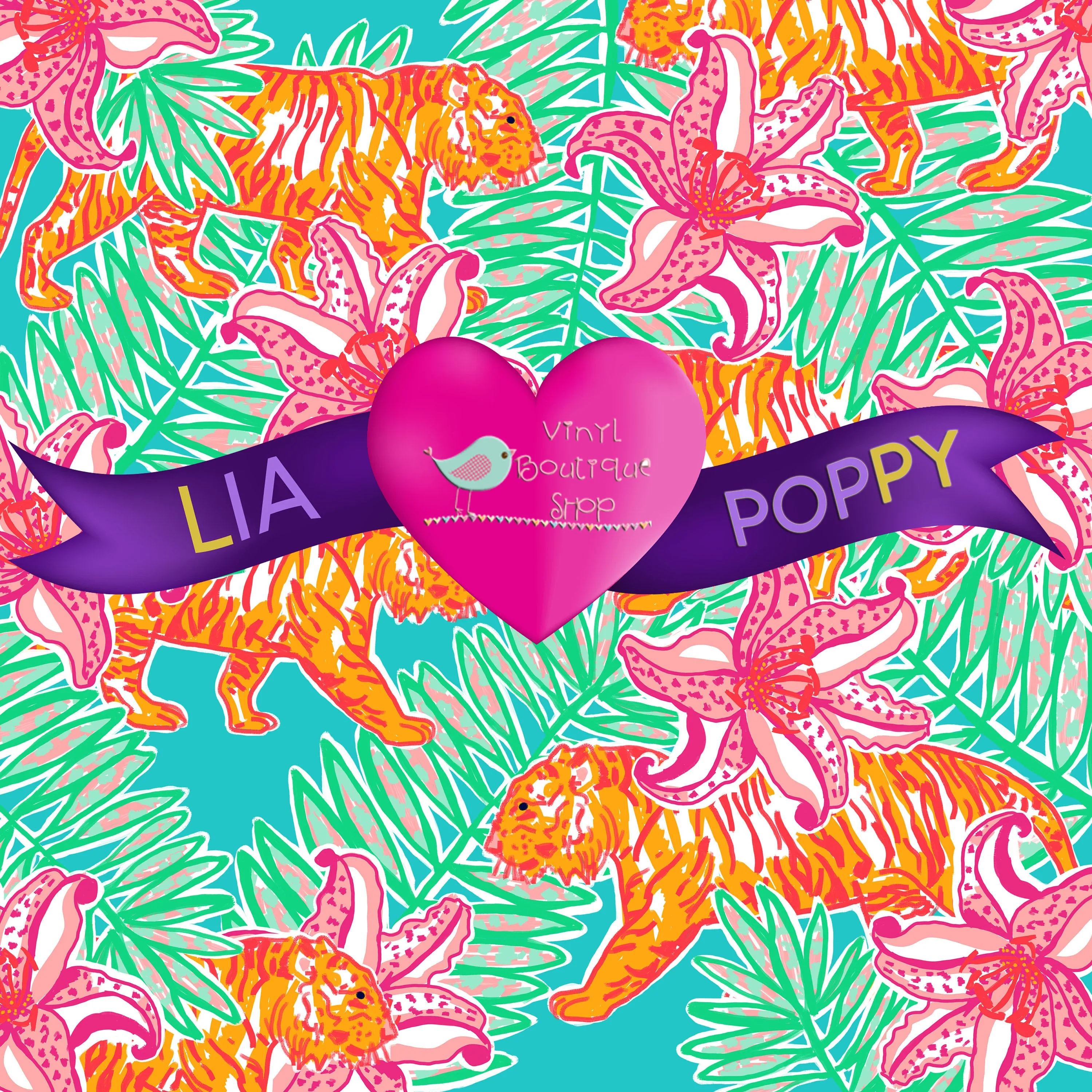 Tiger Lia Poppy Vinyl Sheet LPY-95