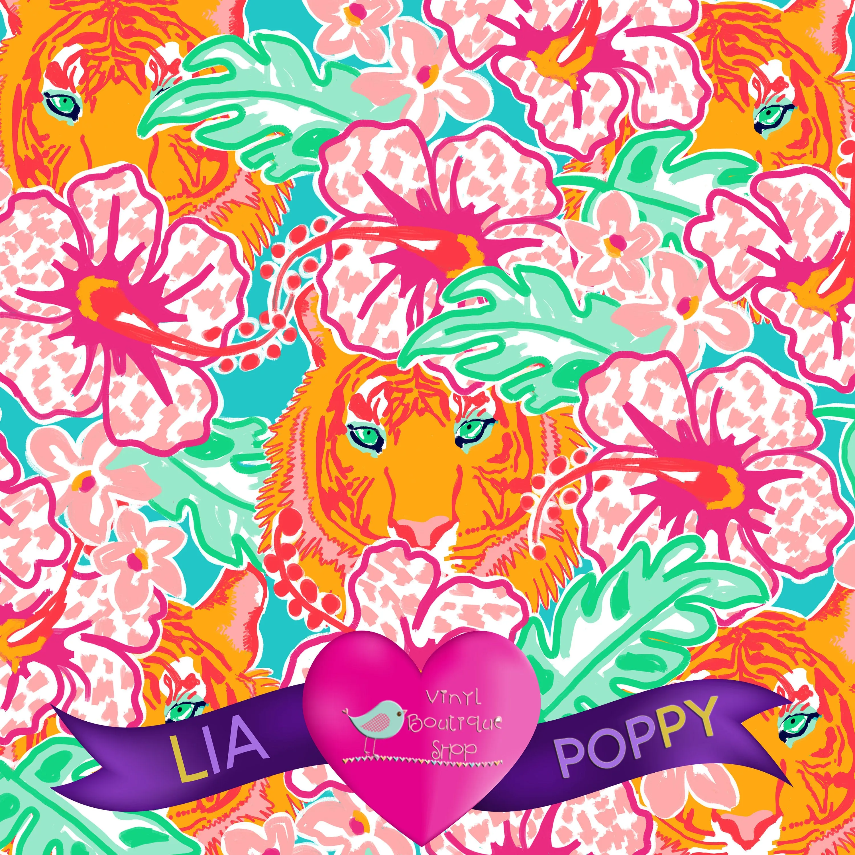 Tiger Lia Poppy Vinyl Sheet LPY-96