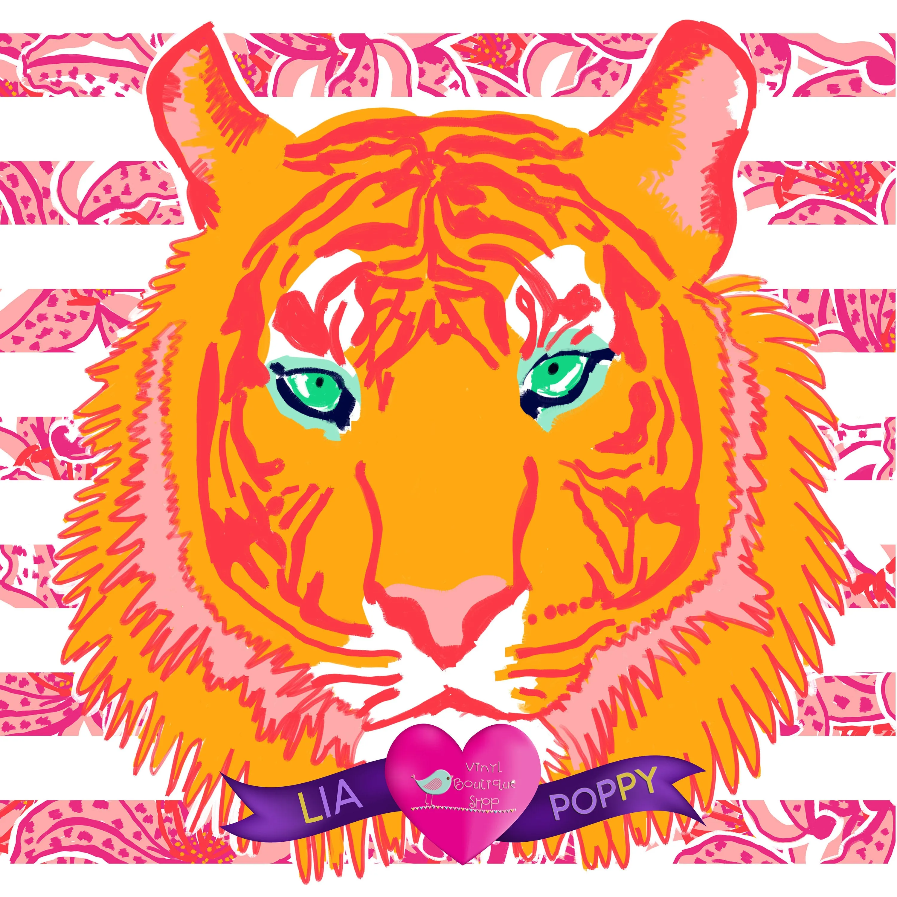 Tiger Lia Poppy Vinyl Sheet LPY-98