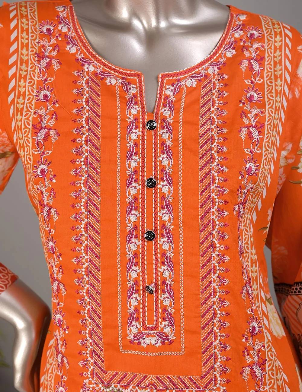 TMY-6A | Un-Stitched Embroidered Lawn Dress