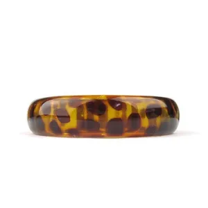 Tortoise Acrylic Bangle - Narrow