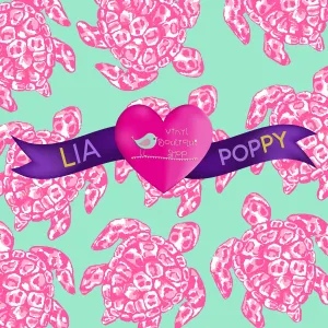 Tortoise Pink Lia Poppy Vinyl Sheet LPY-40