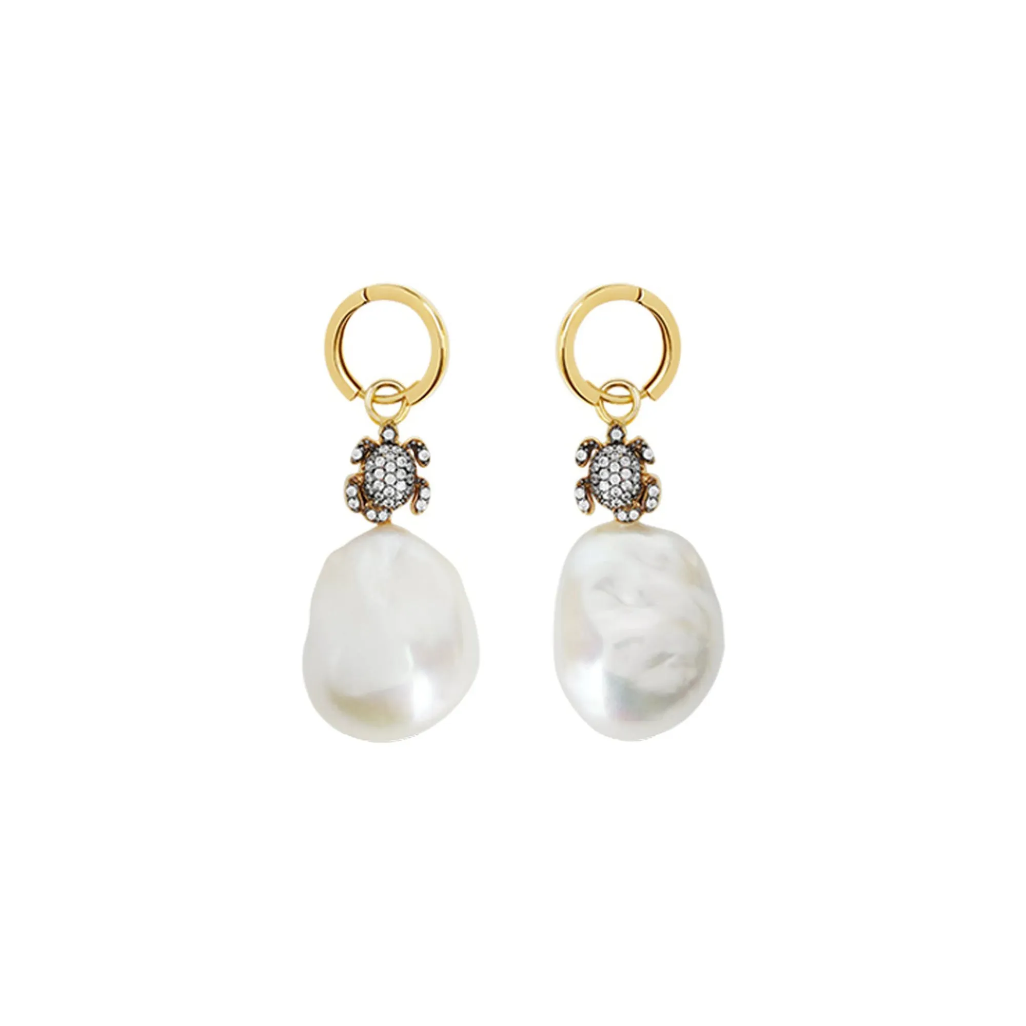 TURTLE BAROQUE HOOP EARRINGS