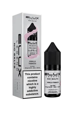 VANILLA TOBACCO 10ML NIC SALT BY ELUX LEGEND 10MG(1%) | 20MG(2%)