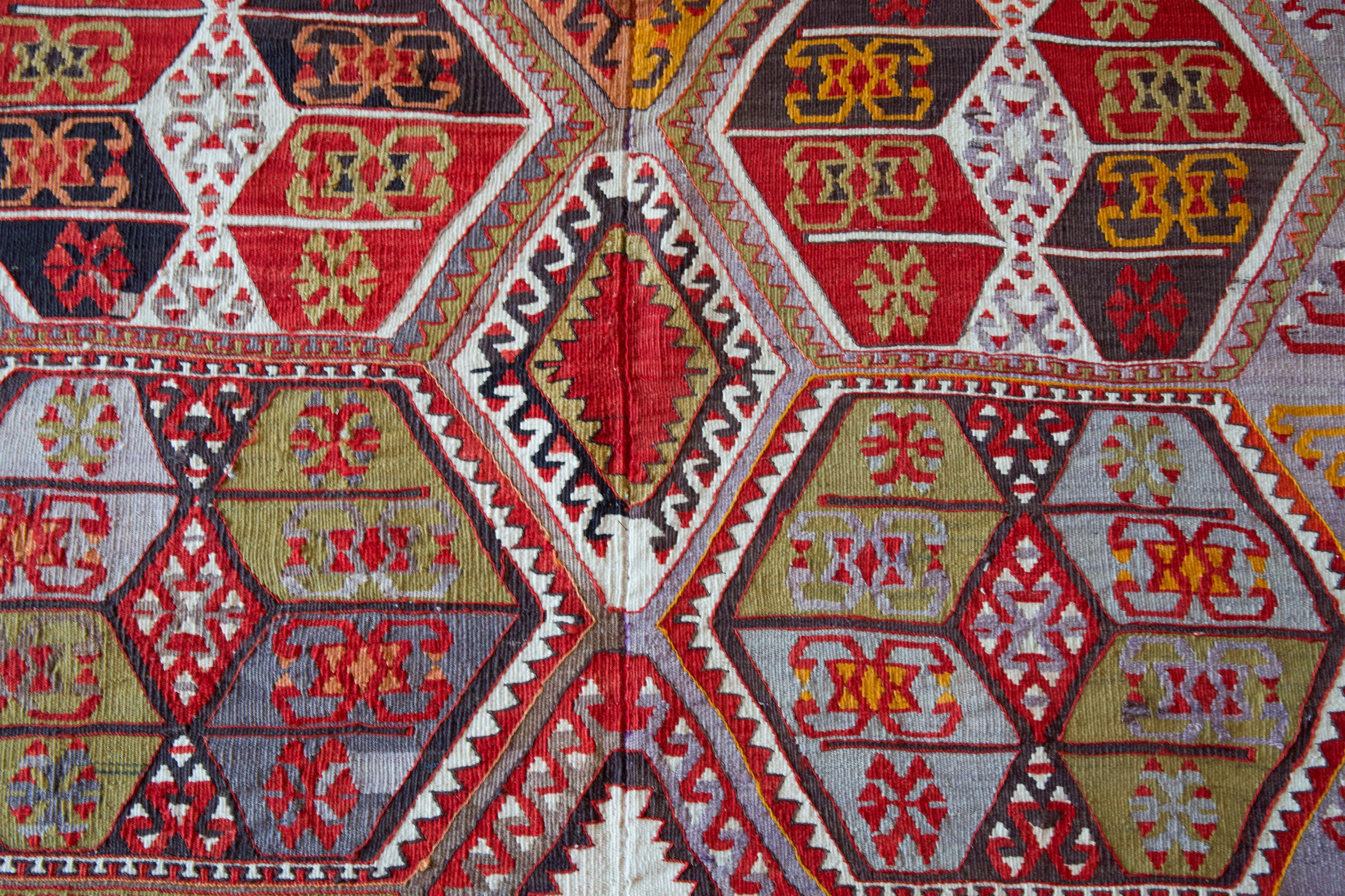Vintage Sivas Kilim Rug 6'2"x12'6"