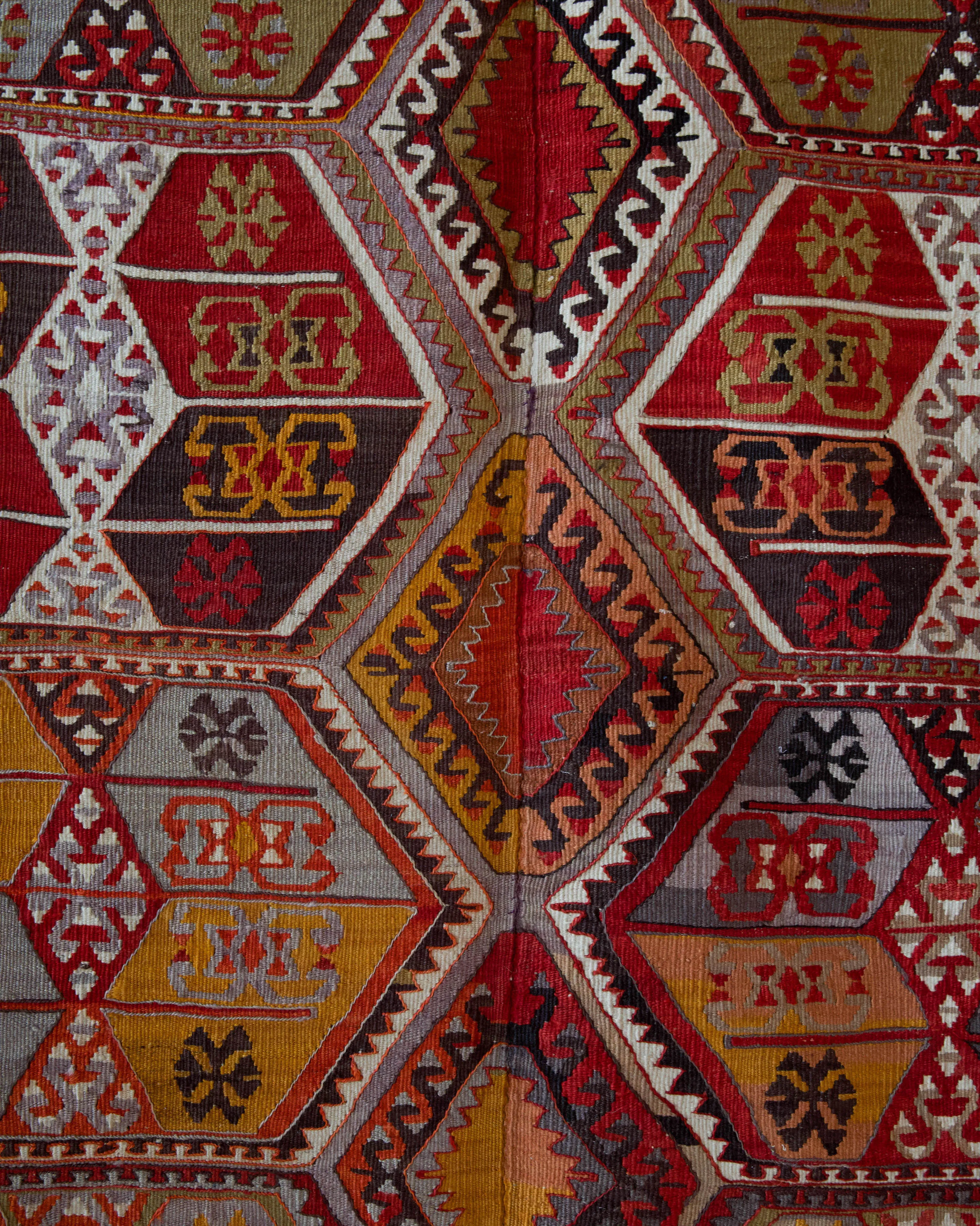 Vintage Sivas Kilim Rug 6'2"x12'6"
