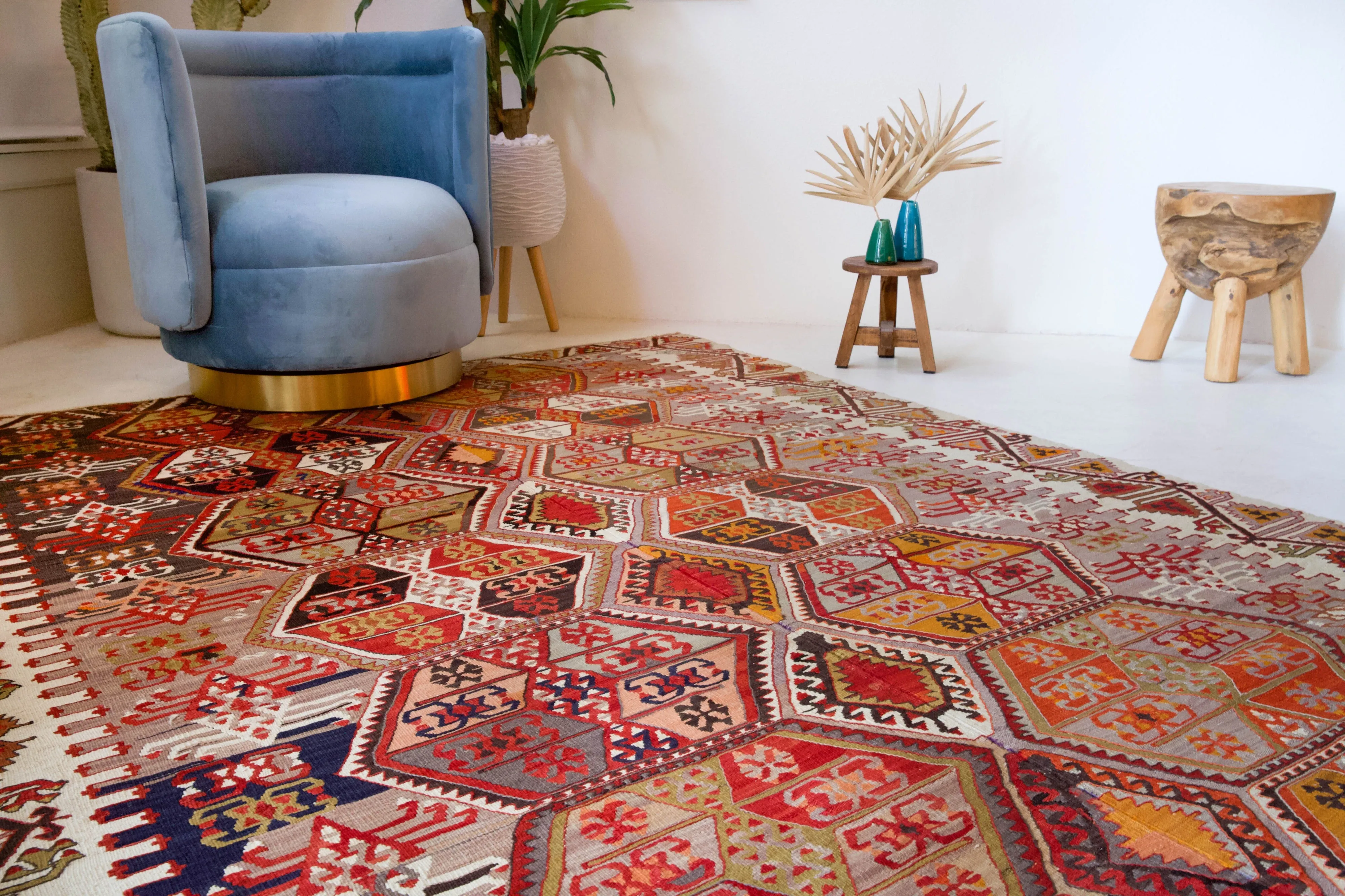 Vintage Sivas Kilim Rug 6'2"x12'6"