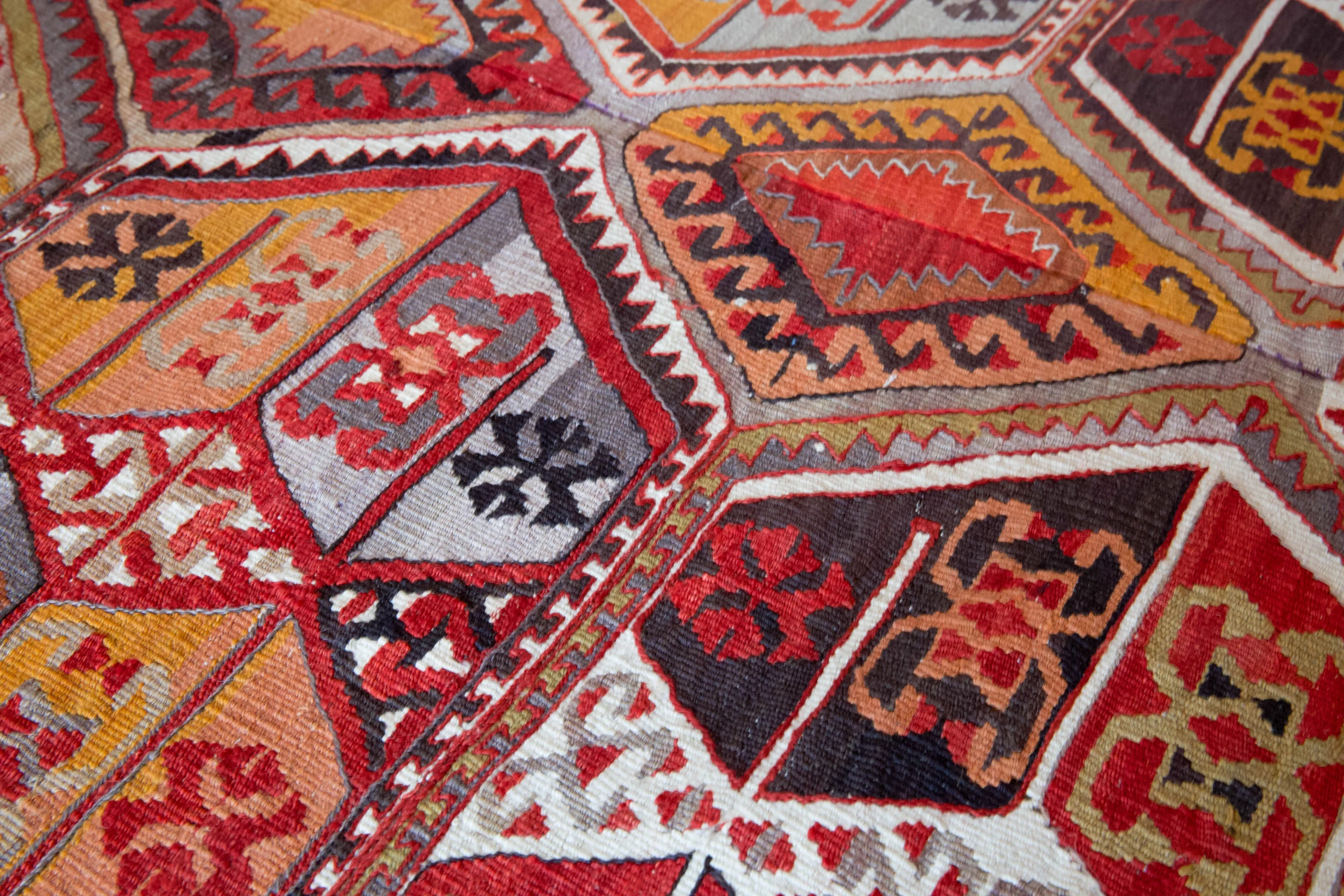 Vintage Sivas Kilim Rug 6'2"x12'6"