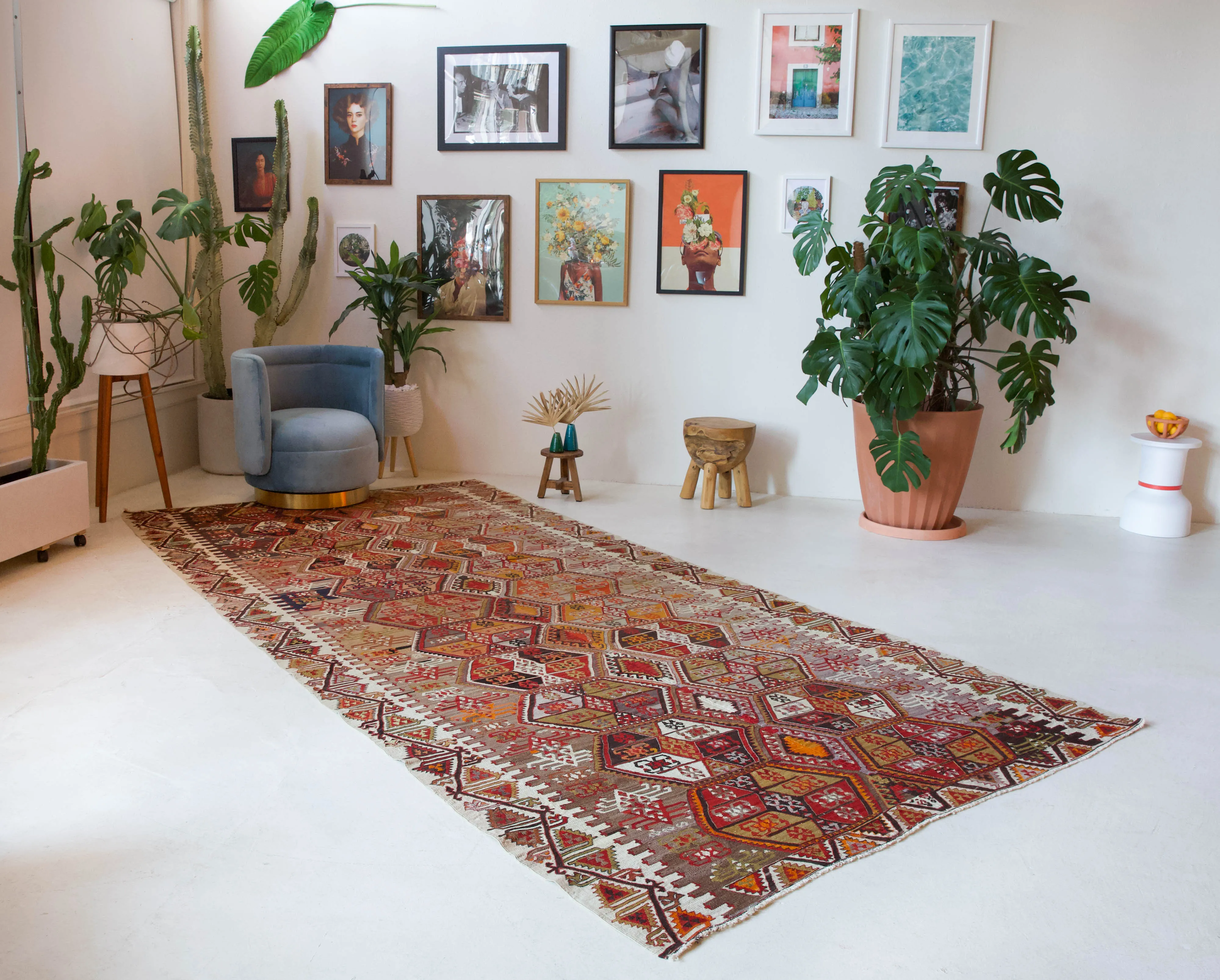 Vintage Sivas Kilim Rug 6'2"x12'6"