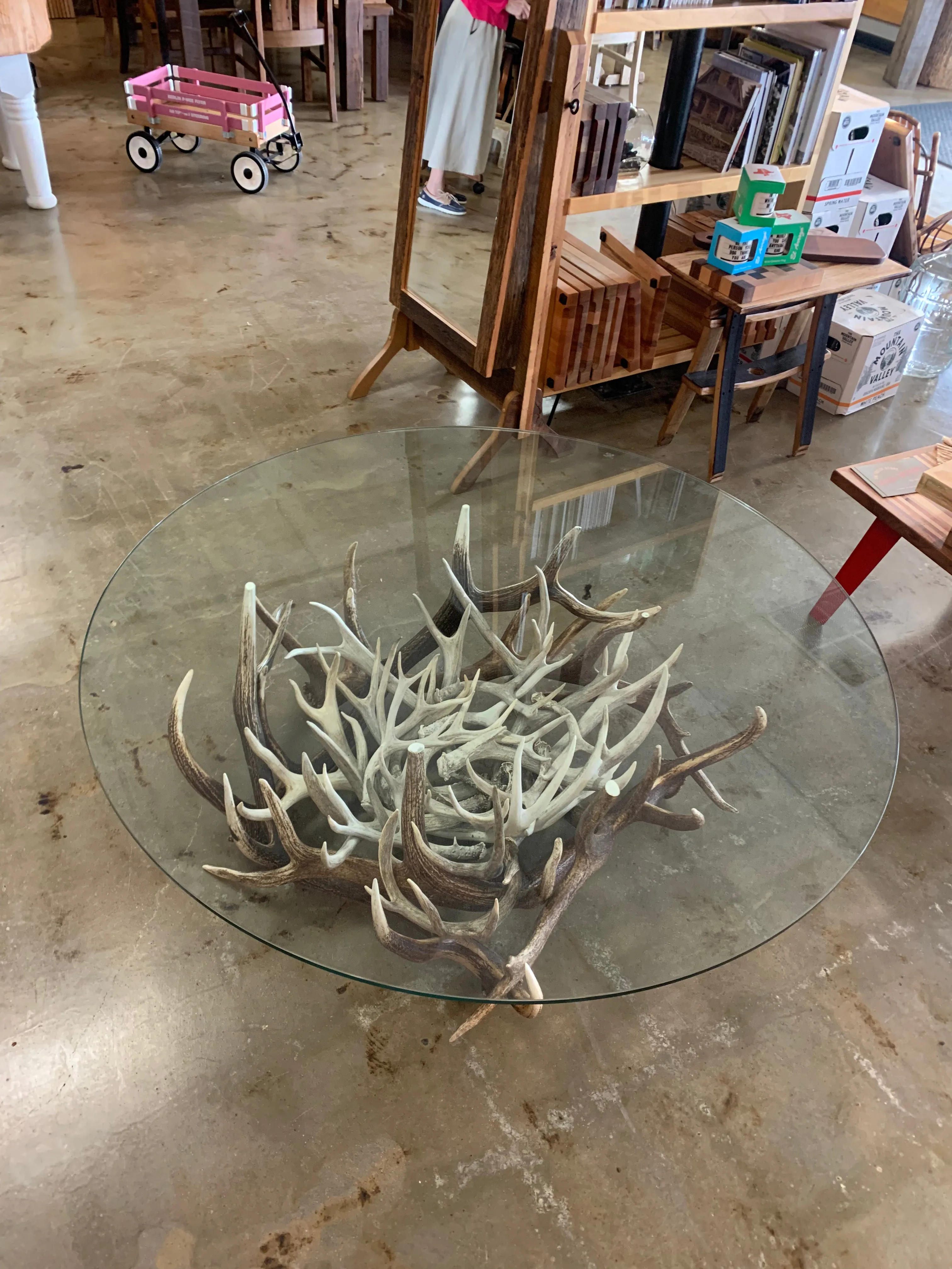 White Tail Antler Coffee Table