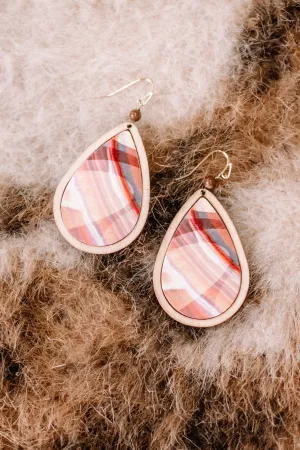 Wish You Wood Patterned Earrings