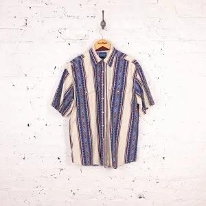 Wrangler Patterned Western Shirt - Beige - L