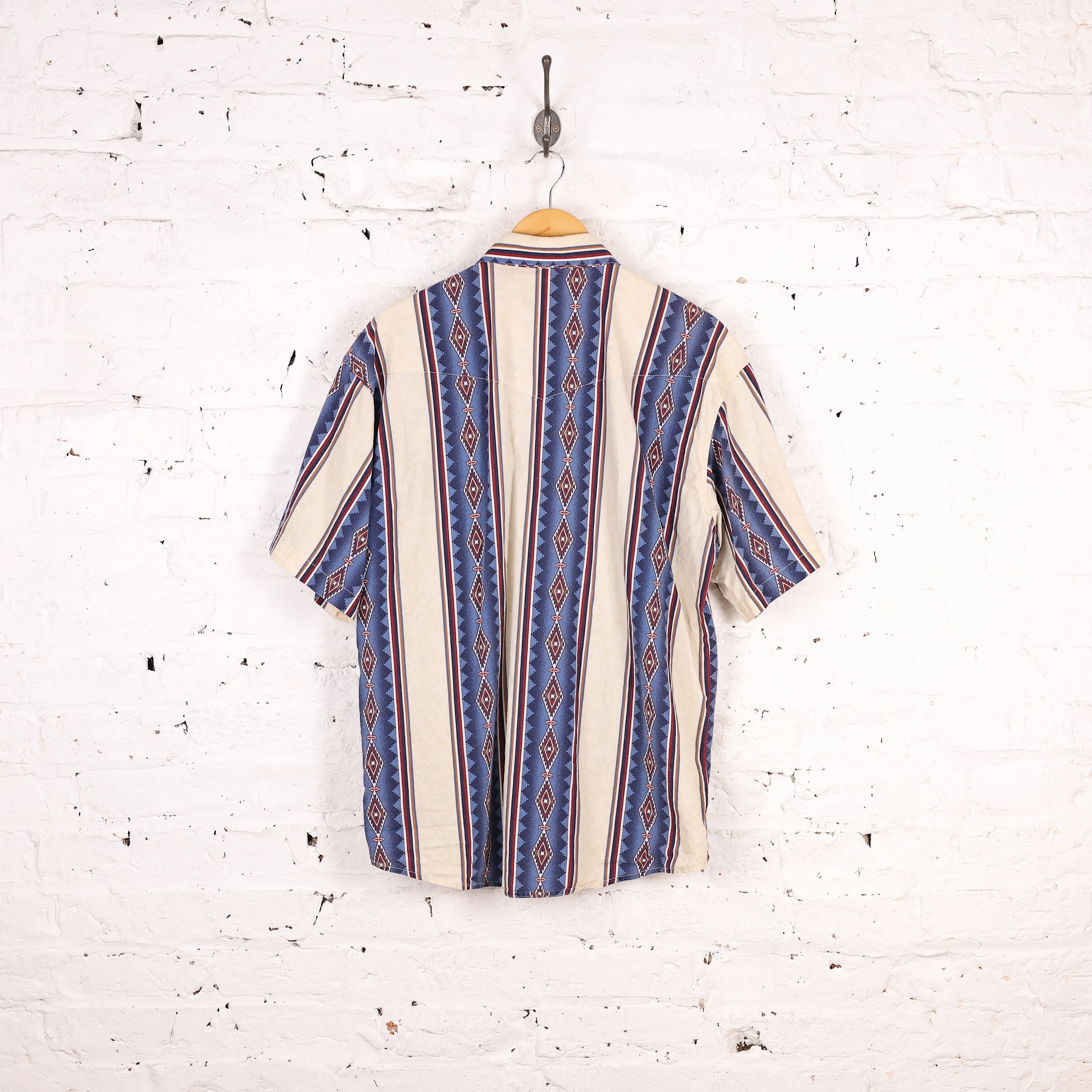 Wrangler Patterned Western Shirt - Beige - L
