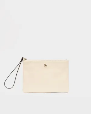 Wristlet - Crinkled Leather Oyster