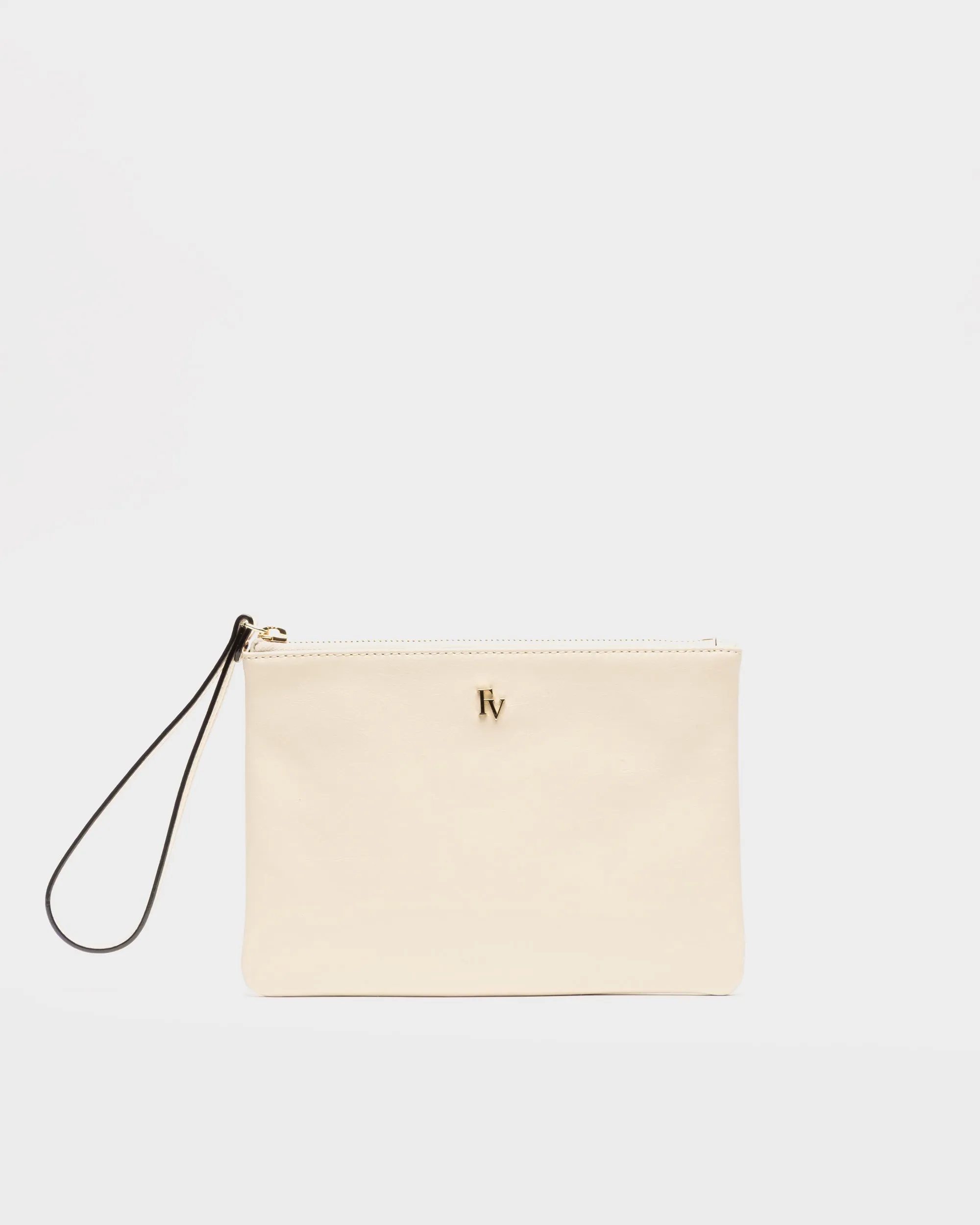 Wristlet - Crinkled Leather Oyster
