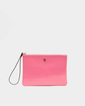 Wristlet - Crinkled Leather Pink